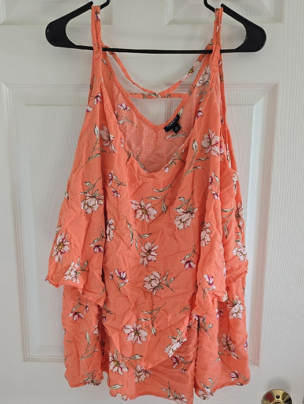 torrid Coral Floral Ruffle Camisole